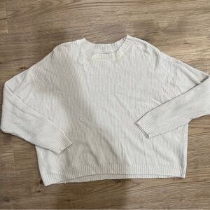 Women's Cream Cropped Sweater